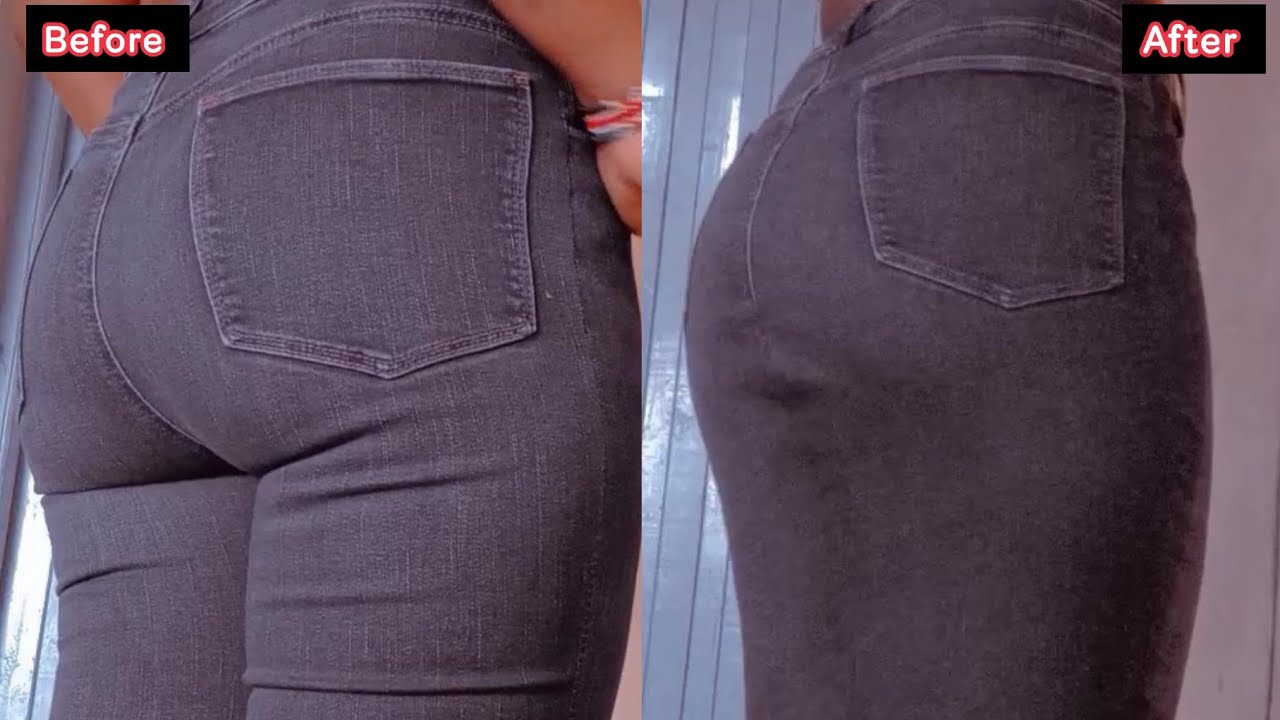 Super easy way to turn your old jean in to a denim skirt//@Smiley_Cee