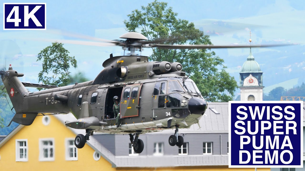 🚁Super Puma Display Team of 🇨🇭 Swiss Air Force at Mollis Zigermeet 2019