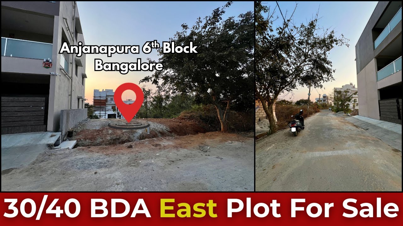 30/40 BDA Plot For Sale in Bangalore | 📍Anjanapura 6th Block | East Face | Residential site 