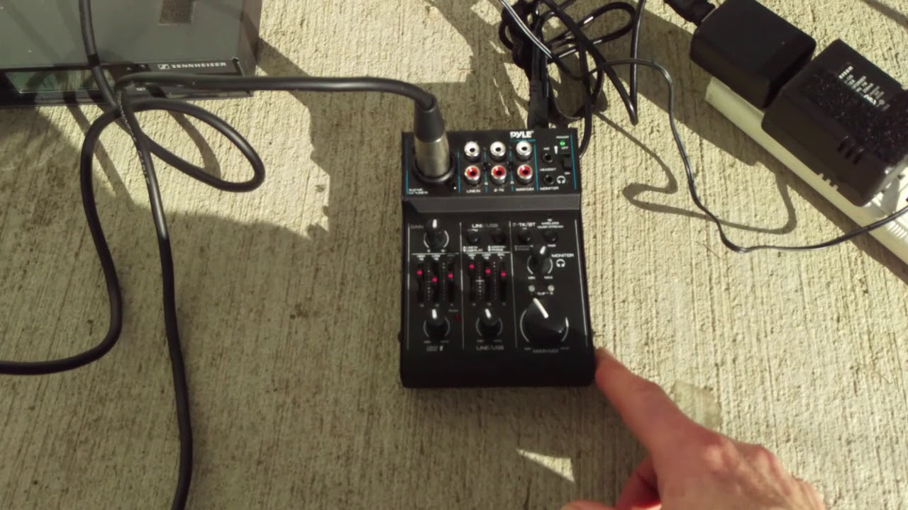 Using silent disco with a mic for voice and music exercise or yoga routines