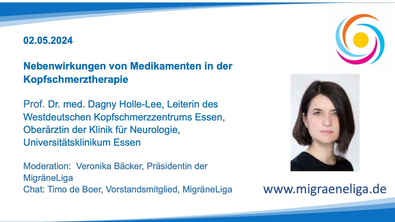 MigräneLiga Seminare 2024 | Nebenwirkungen von Medikamenten | Prof. Dr. med. Dagny Holle-Lee