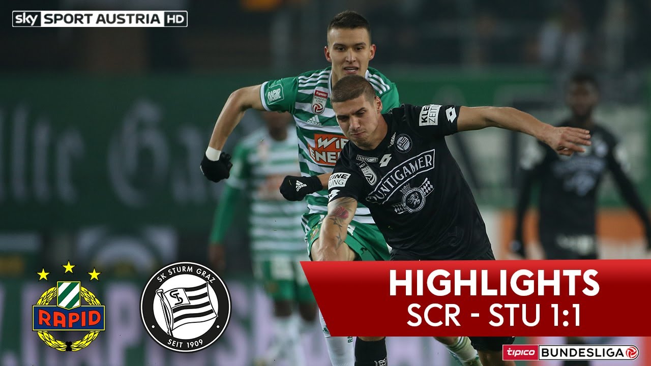 tipico Bundesliga, 15. Runde: SK Rapid Wien - SK Sturm Graz 1:1 (1:0)