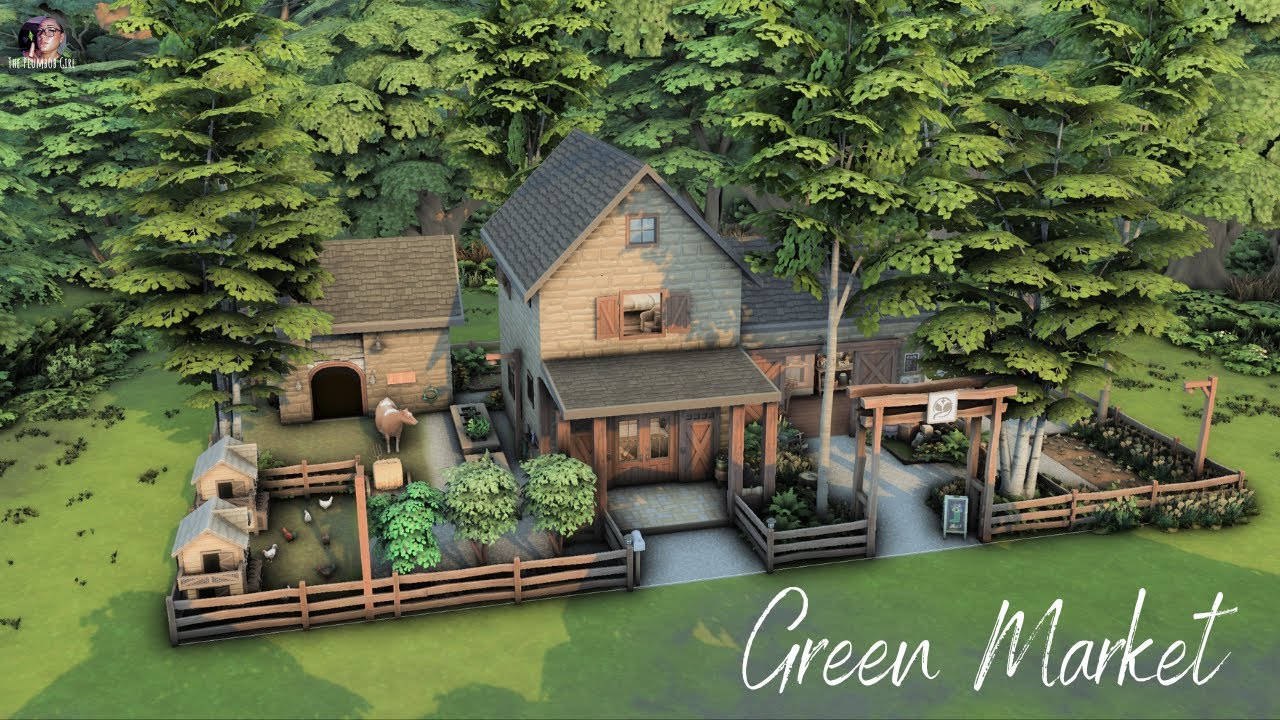 SPEEDBUILD | Green Market 🌿🏡 – Cottage + Negozietto Agricolo | The Sims 4 Hobby e Attività [NOCC]