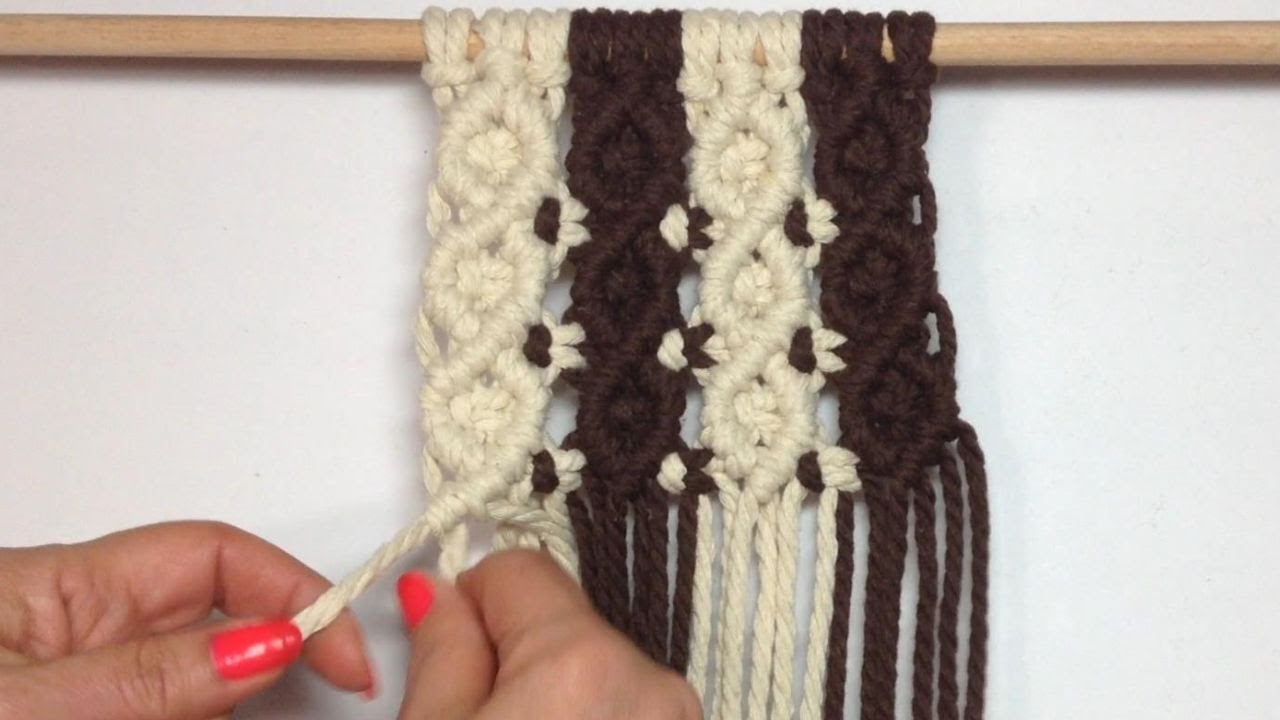 COLGANTE MALLA MARGARITAS EN MACRAME Paso A Paso | Daisy Mesh Macrame