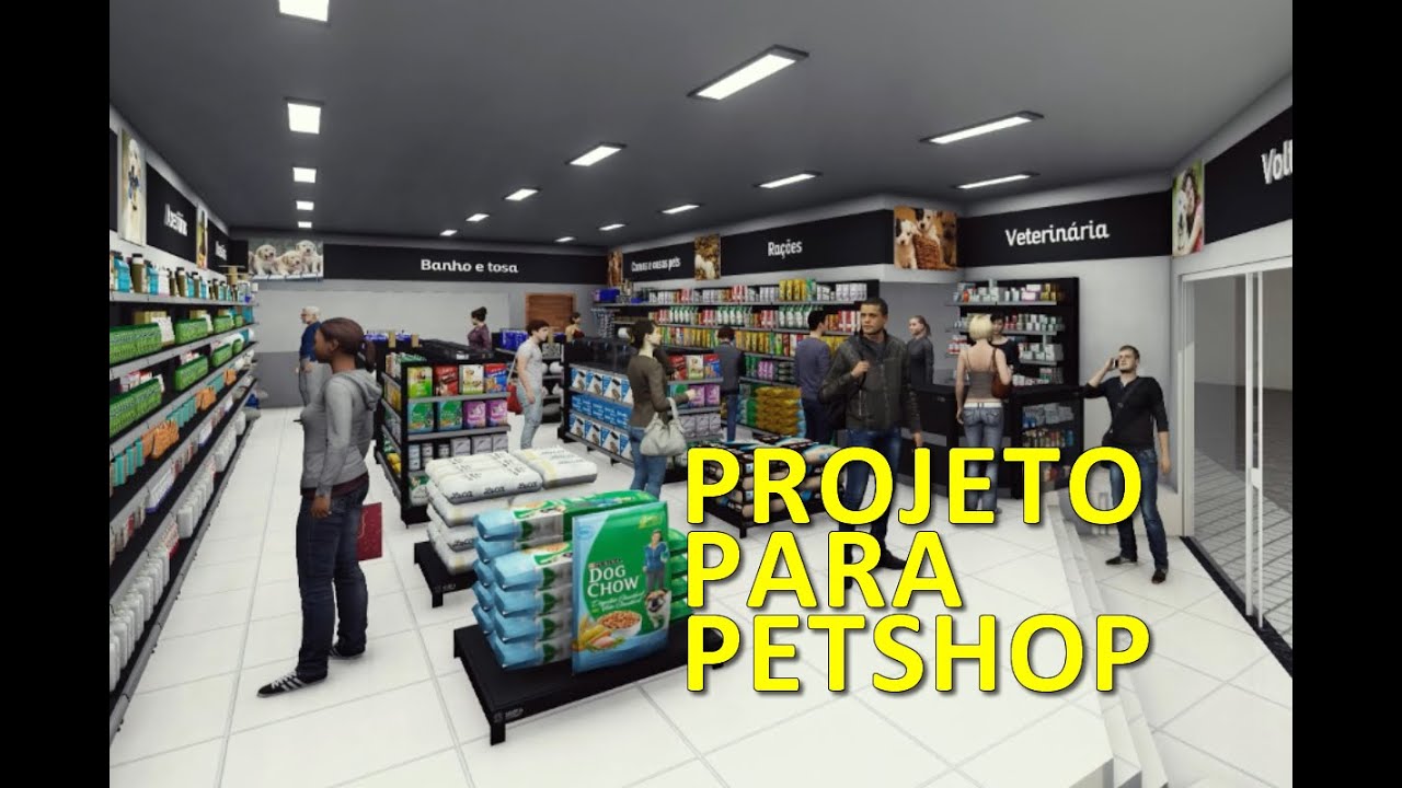 Grupo Sibéria - Projetos para Petshop - Montagem com Prateleiras