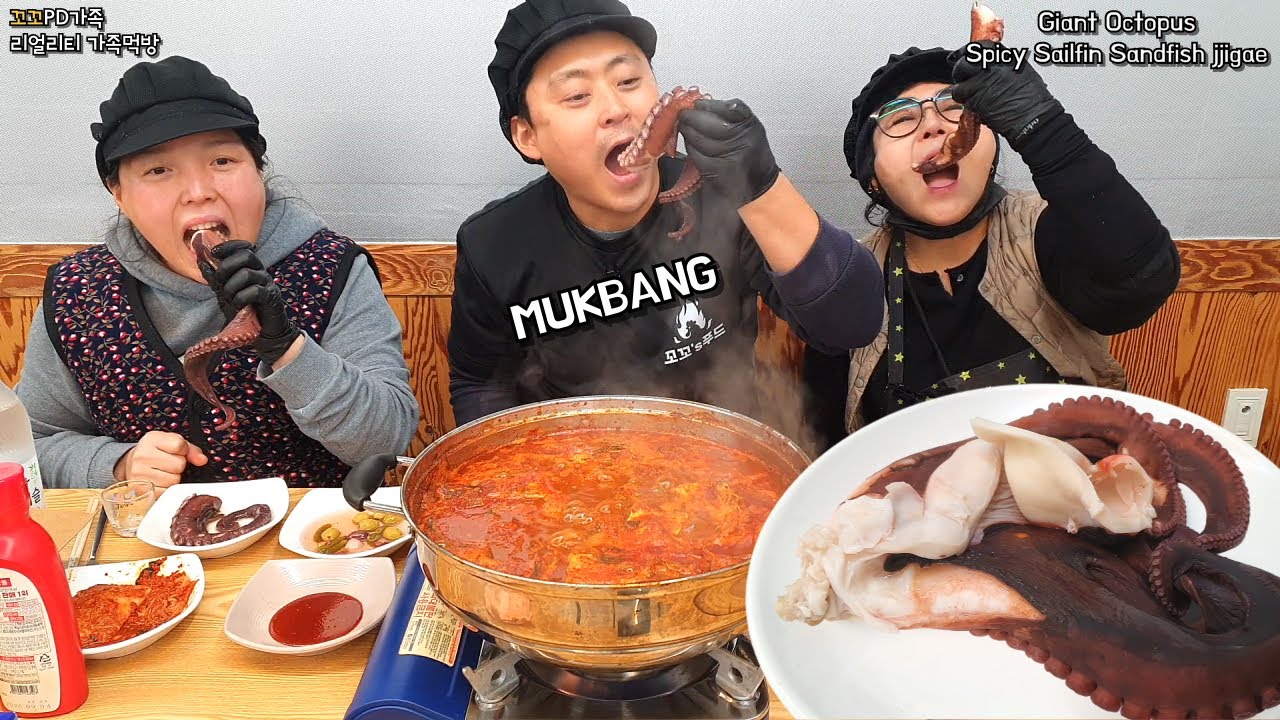 쫄깃한🐙대왕문어숙회&얼큰한 도루묵찌개 만들어서 소주한잔했어요! (ft.매운불김치)ㅣGiant Octopus&Spicy Fish StewㅣMUKBANGㅣEATING SHOW