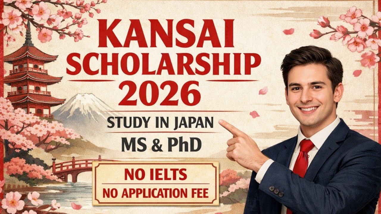 MEXT Scholarships 2026 Japan | Kansai University | MS & PhD | No IELTS | No Application Fee