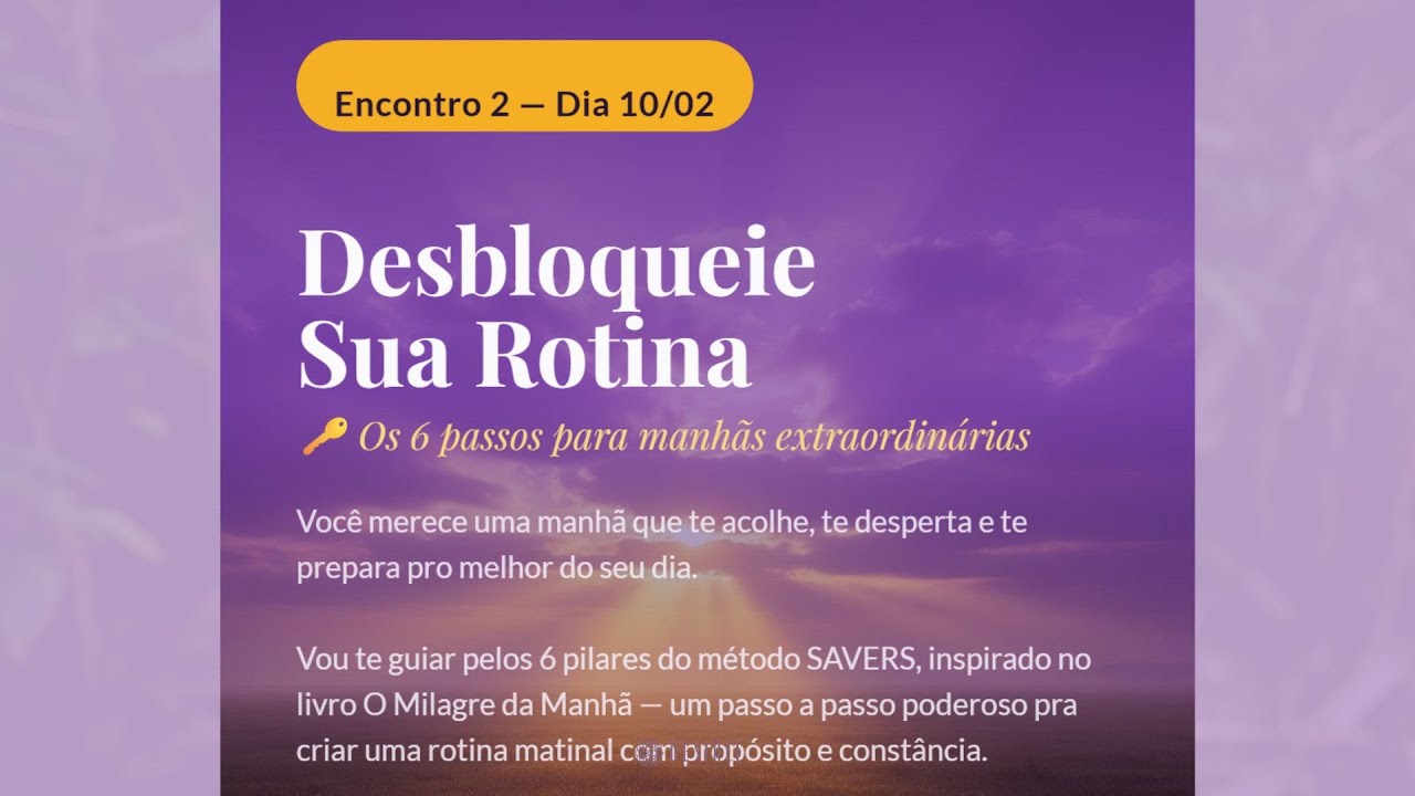 Maratona Manhãs com Propósito - Live 2