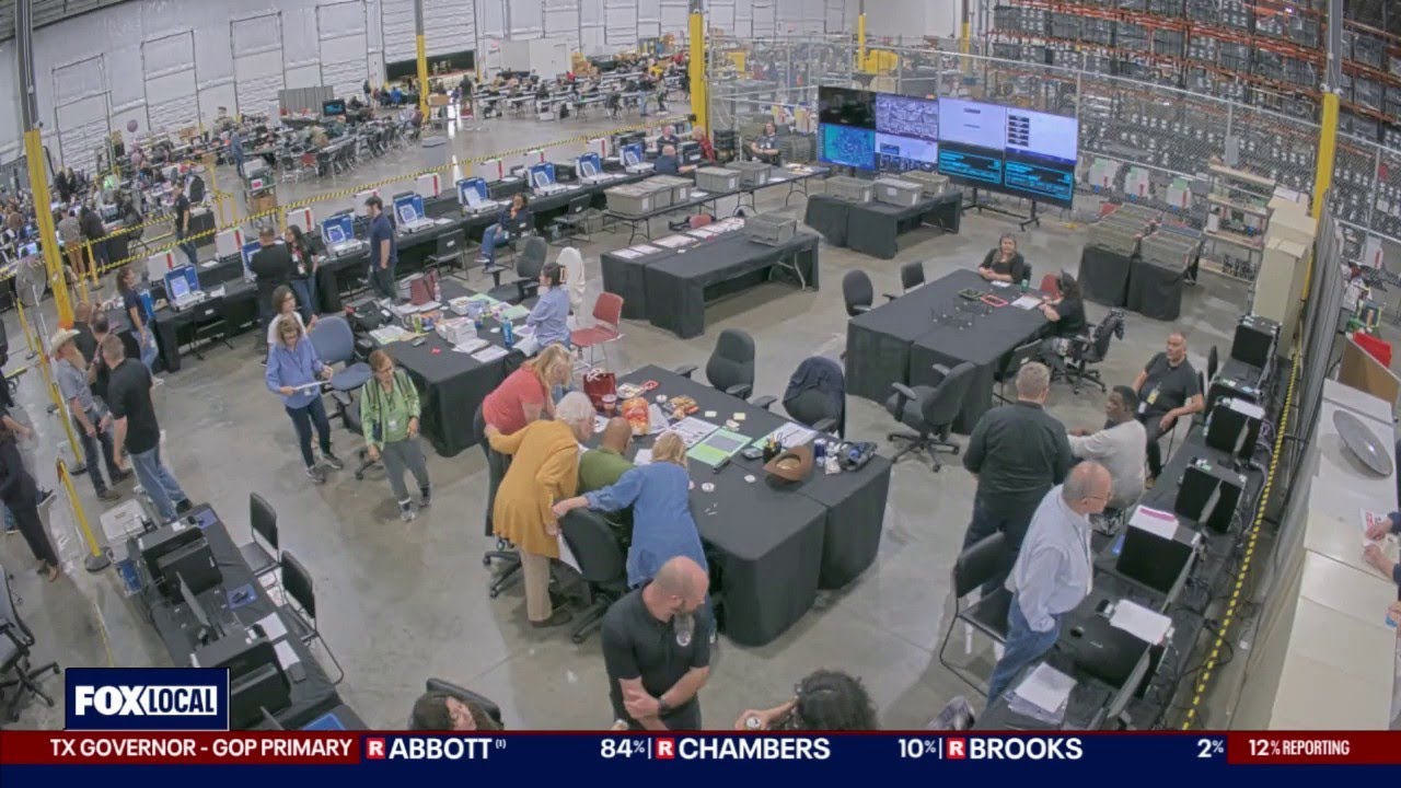LIVE: Harris County vote counters for Texas Primary Election (no audio)