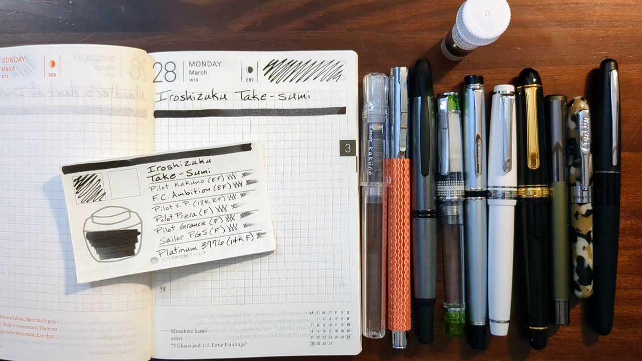 Iroshizuku Take-sumi and Fountain Pens