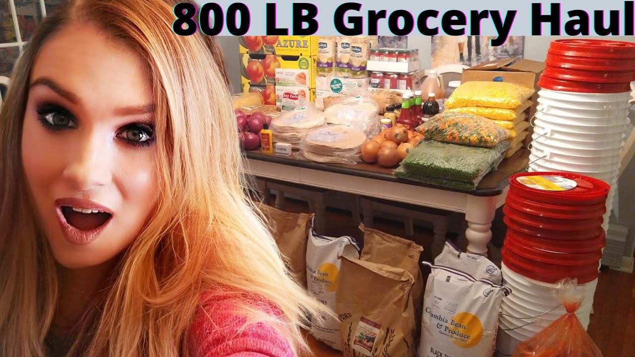 HUGE 800 pound Azure Standard grocery haul | Food Insurance