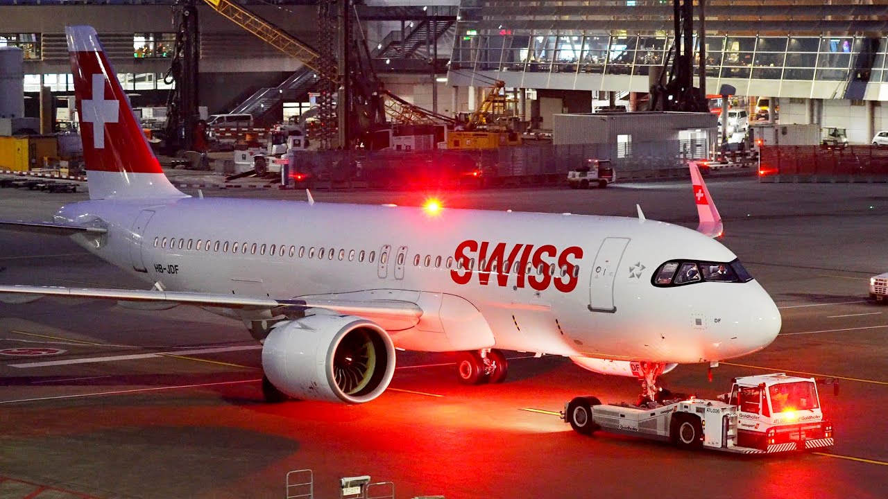 Zurich Airport Plane Spotting at Night