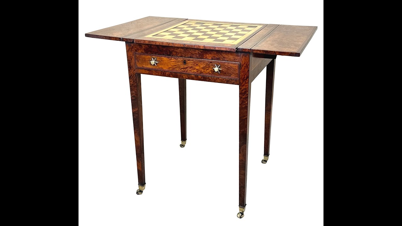 Georgian Yew Wood Games Table