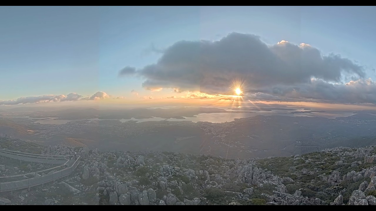Hobart 🇦🇺 Mountain View Time Lapse ⛅️ (Kunanyi / Mount Wellington) - February 23 2026