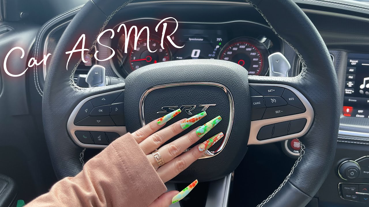 ASMR in my Charger Hellcat 🔥 Lofi fast tapping, camera tapping, minimal whispering 🤫