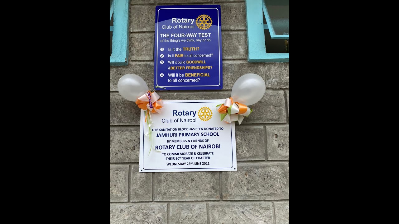 RCN 90th year legacy project Jamhuri Primary School Sanitation Block handover 23rd June 2021
