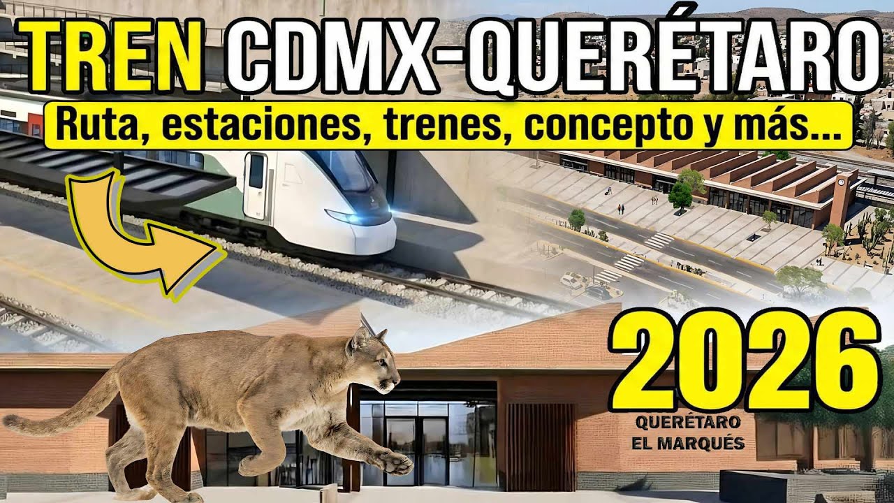 🚉 Tren CDMX-QUERÉTARO  ¿Cómo será? Aquí te lo explicamos ✅