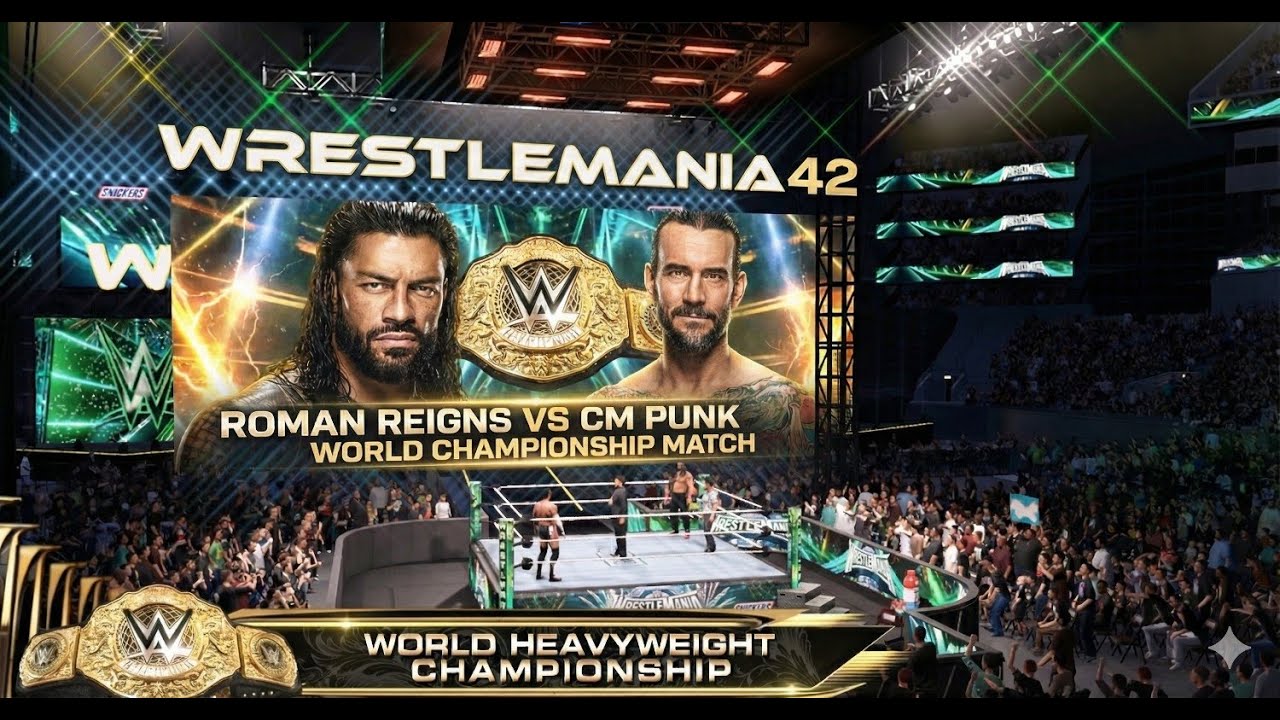 Roman Reigns vs CM Punk Wrestlemania 42
