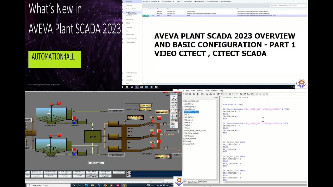 AVEVA Plant SCADA 2023 Overview & Basic Configuration | Citect SCADA , Vijeo Citect  ,SCADA Expert