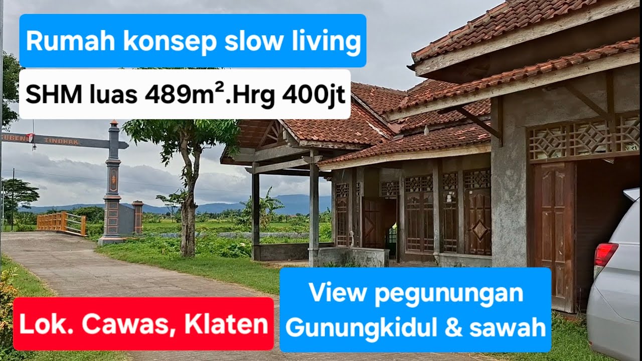 Rumah mewah belum finishing SHM luas 489m².Hrg 400jt.Lokasi Ds Pogung Kec.Cawas Kab.Klaten