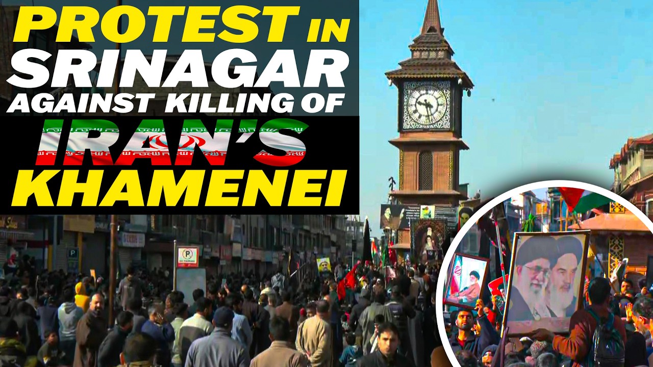 LIVE: Kashmiri Shia Muslims in Srinagar hold protest at Lal Chowk against killing of Iran's Khamenei