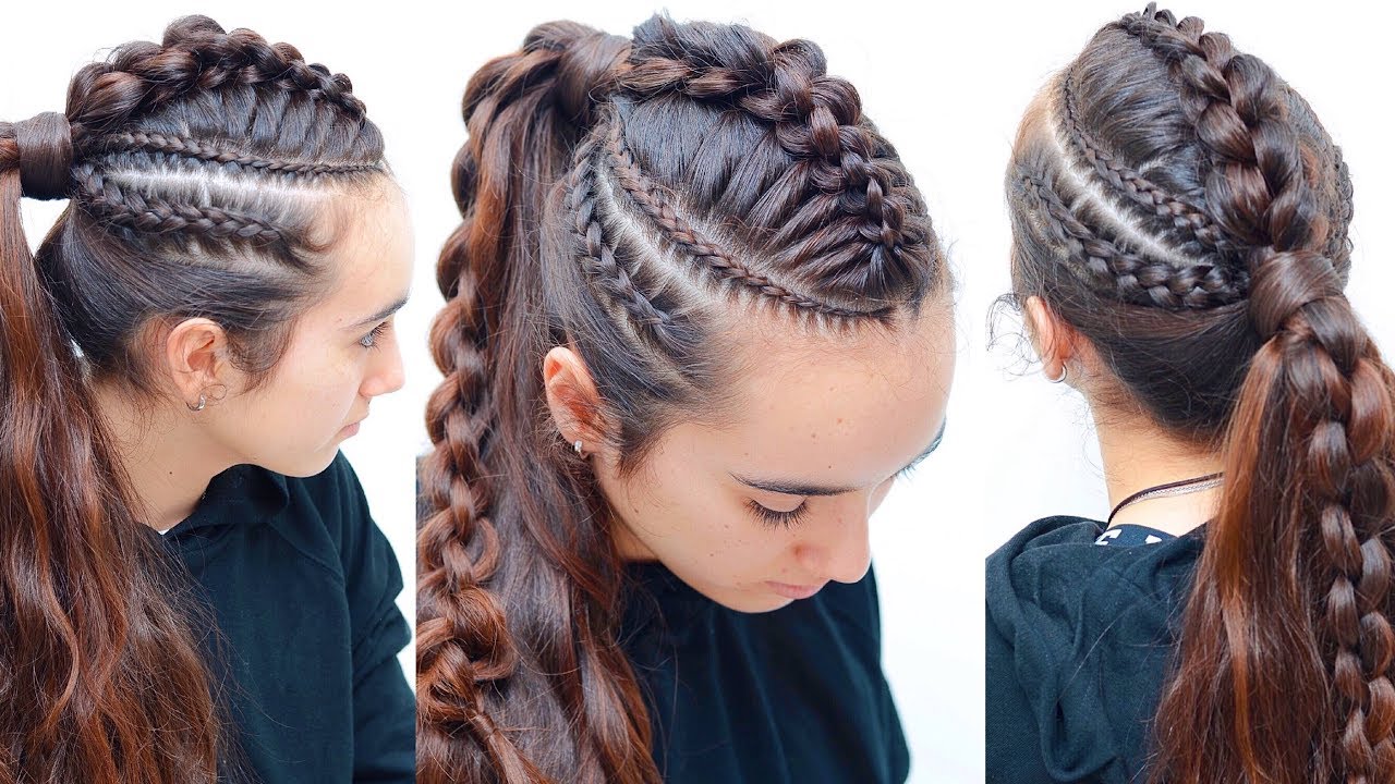 Fancy Viking Ponytail With 3D Round Braid