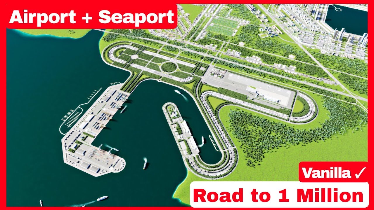 Airport + Seaport 🚢✈️ : Fixing Cargo Traffic & Resource Shortage | Cities Skylines 2 🌟