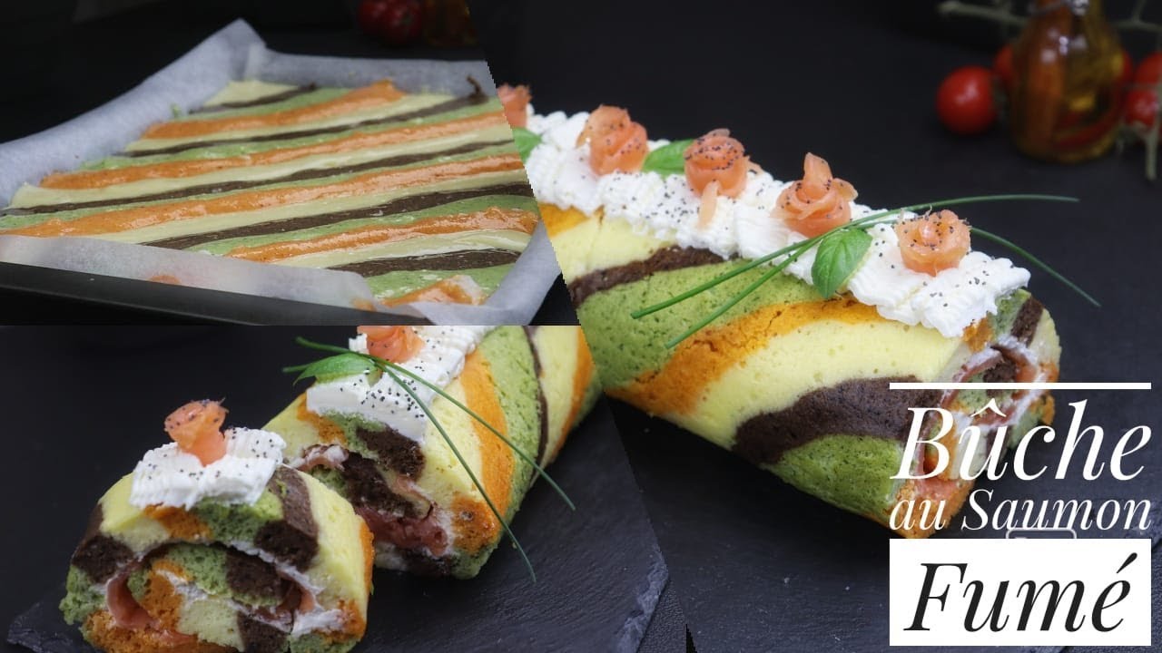 Bûche de Noël Salée au Saumon Fumé -- رولي مالح بالسلمون