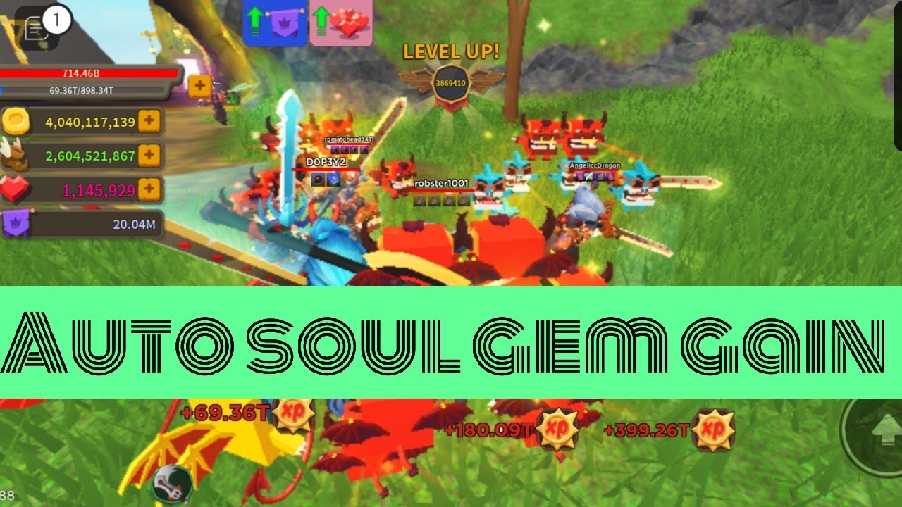 ROBLOX || Giant Simulator: Want soul, gems?,  got auto clicker?,  watch this 😁👍