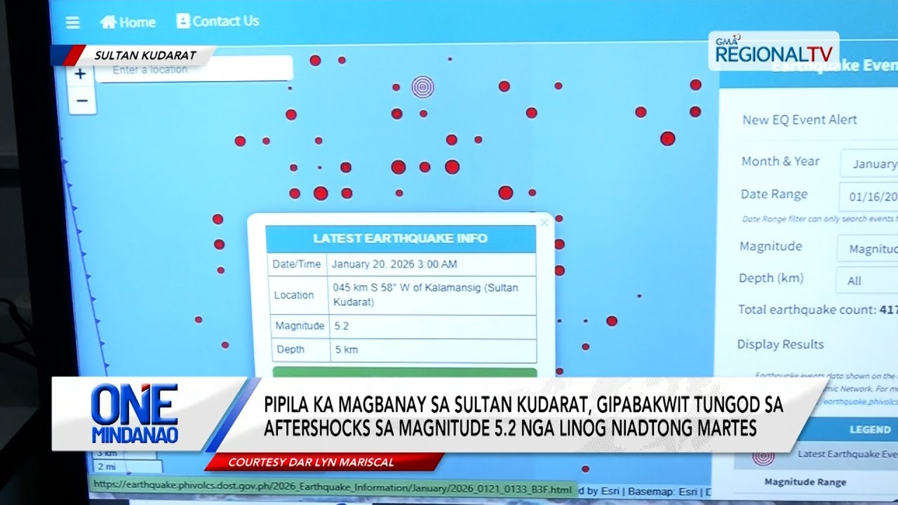 Pipila ka magbanay, gipabakwit tungod sa aftershocks sa magnitude 5.2 | One Mindanao