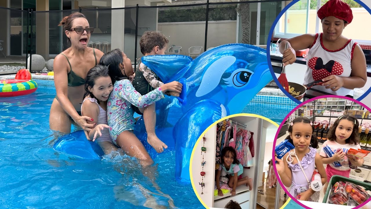 MÃE de 4 POR um DIA: rotina BEM fora da ROTINA - Família da Rê