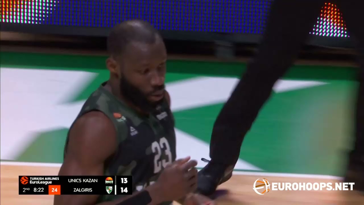 UNICS Kazan - Zalgiris Kaunas 66-53: Tonye Jekiri (11 points, 9 rebounds)