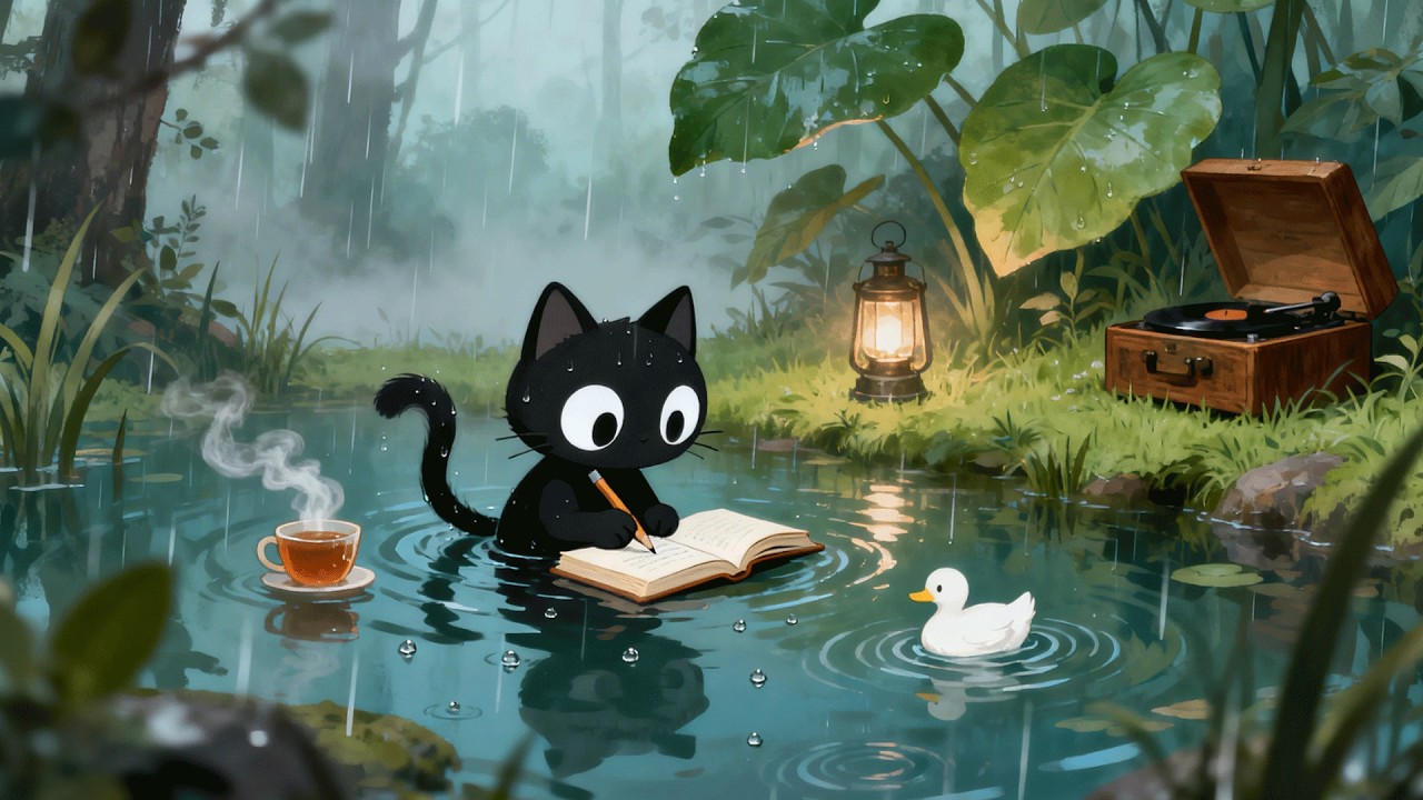 The way to get started is to quit talking and begin doing  🌿 Calm Lake Lo-fi Jazz for Study, Focus