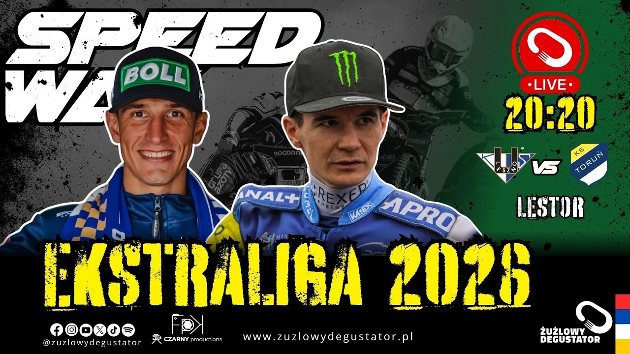 Oglądamy: Unia Leszno - PRES Toruń - 8 kolejka PGE Ekstraligi 17.05.2026