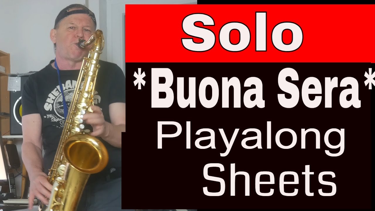 *Buona Sera* Saxophon Solo Tenor Sax Alto Sax  Backingtrack/Play along Noten sheet music Sax Coach
