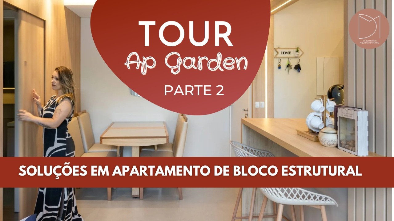 TOUR PÁTIO, QUARTO E BANHEIRO APARTAMENTO GARDEN