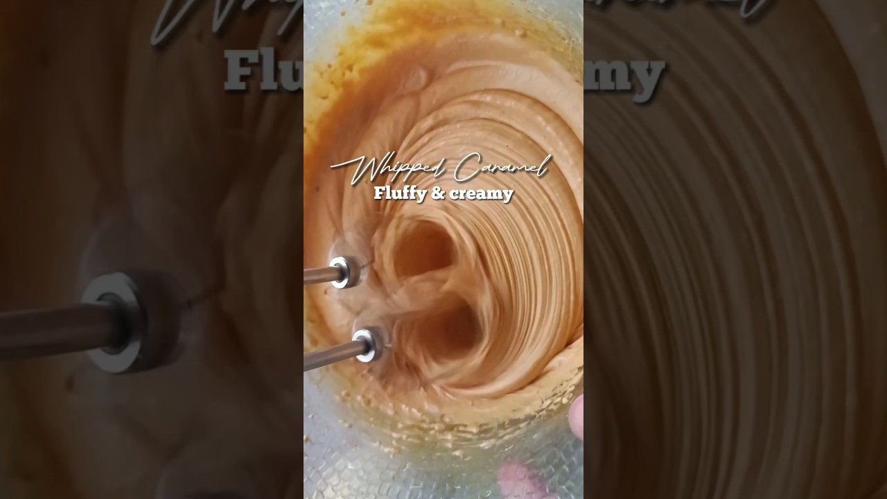 Whipped caramel!!?! Cake filling recipe #shorts #food #cake #satisfying