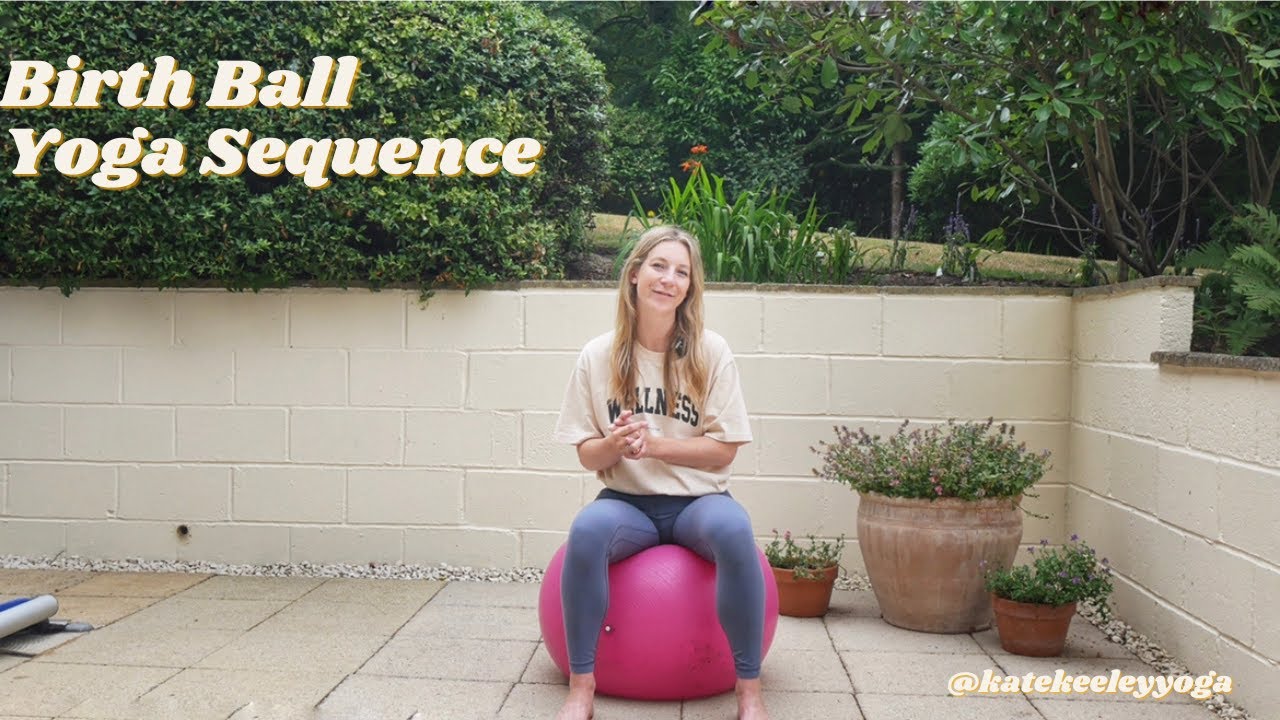 Pregnancy yoga birth ball exercises