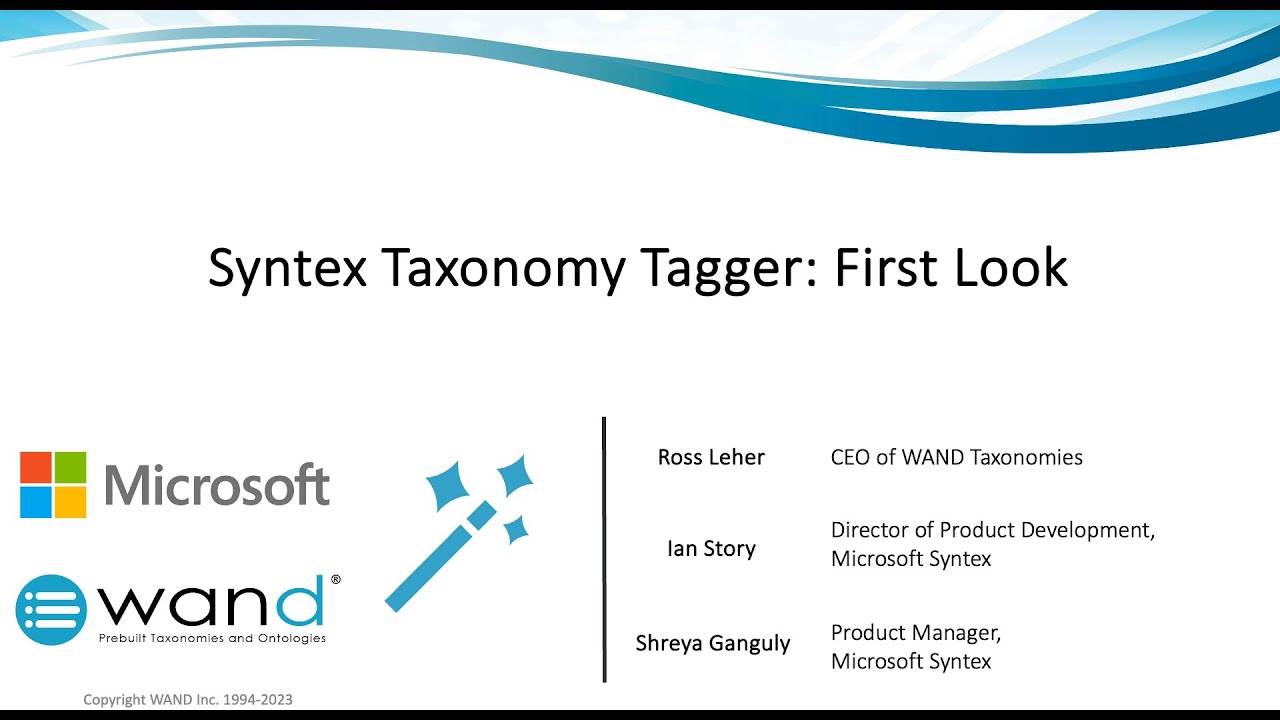Syntex Taxonomy Tagger: First Look
