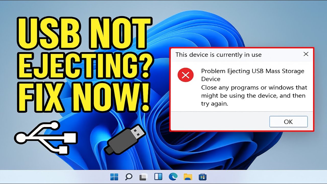 Fix Problem Ejecting USB Mass Storage Device /This Device is Currently in Use Error in Windows 11/10