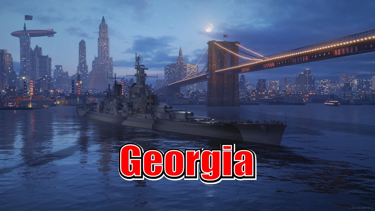 Meet The Georgia! Tier 7 American Battleship (World of Warships Legends Xbox Series X) 4k