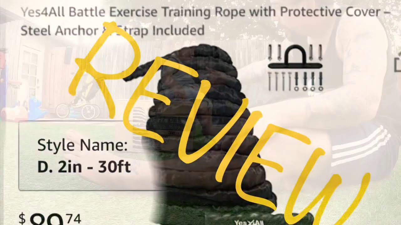 Yes4All Battle Exercise Training Rope with Protective Cover &ndash; Steel Anchor & Strap Included REVIEW!