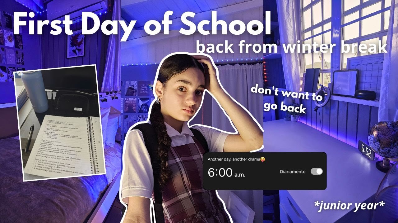 FIRST DAY OF SCHOOL BACK FROM WINTER BREAK *junior year* | morning routine, school vlog