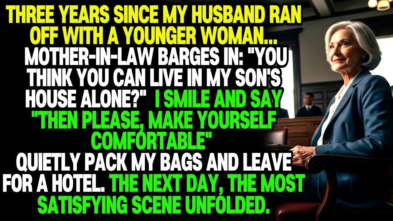 THREE YEARS SINCE MY HUSBAND RAN OFF WITH A YOUNGER WOMAN...MIL BARGES IN: 