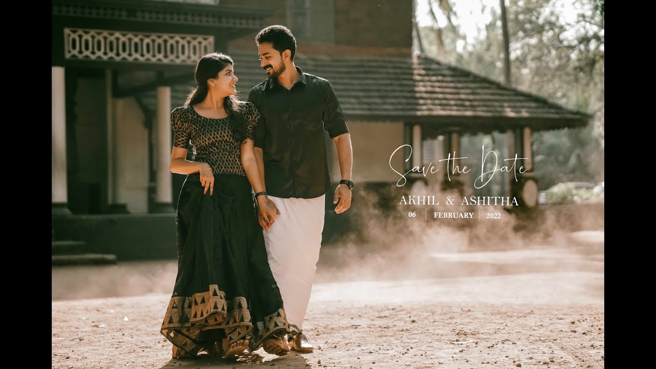 kerala best traditional Save the date 2022  Akhil Ashitha   LUSTRE MEDIA Films traditional story