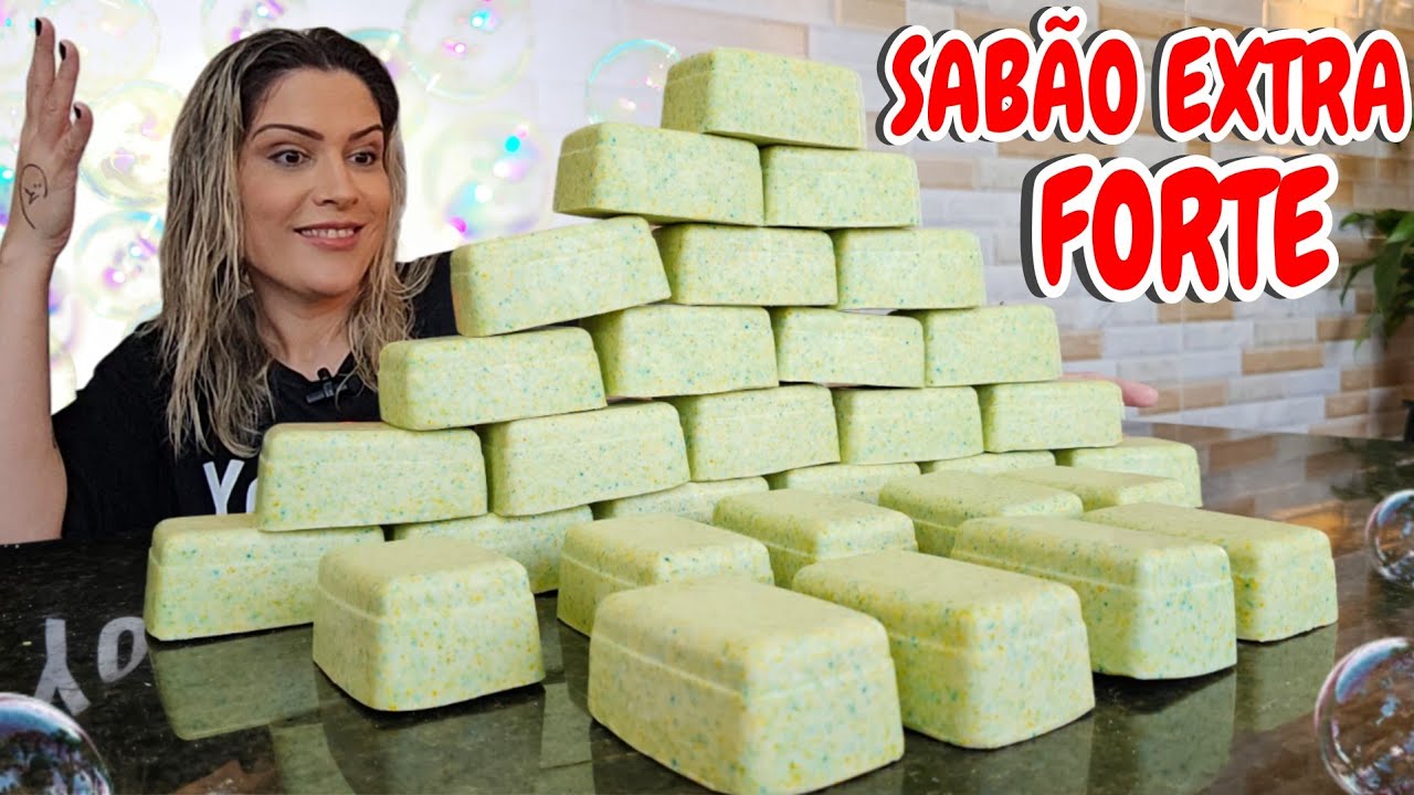 SABÃO CASEIRO DE MAMÃO VERDE EXTRA FORTE O MAIS PEDIDO DO CANAL