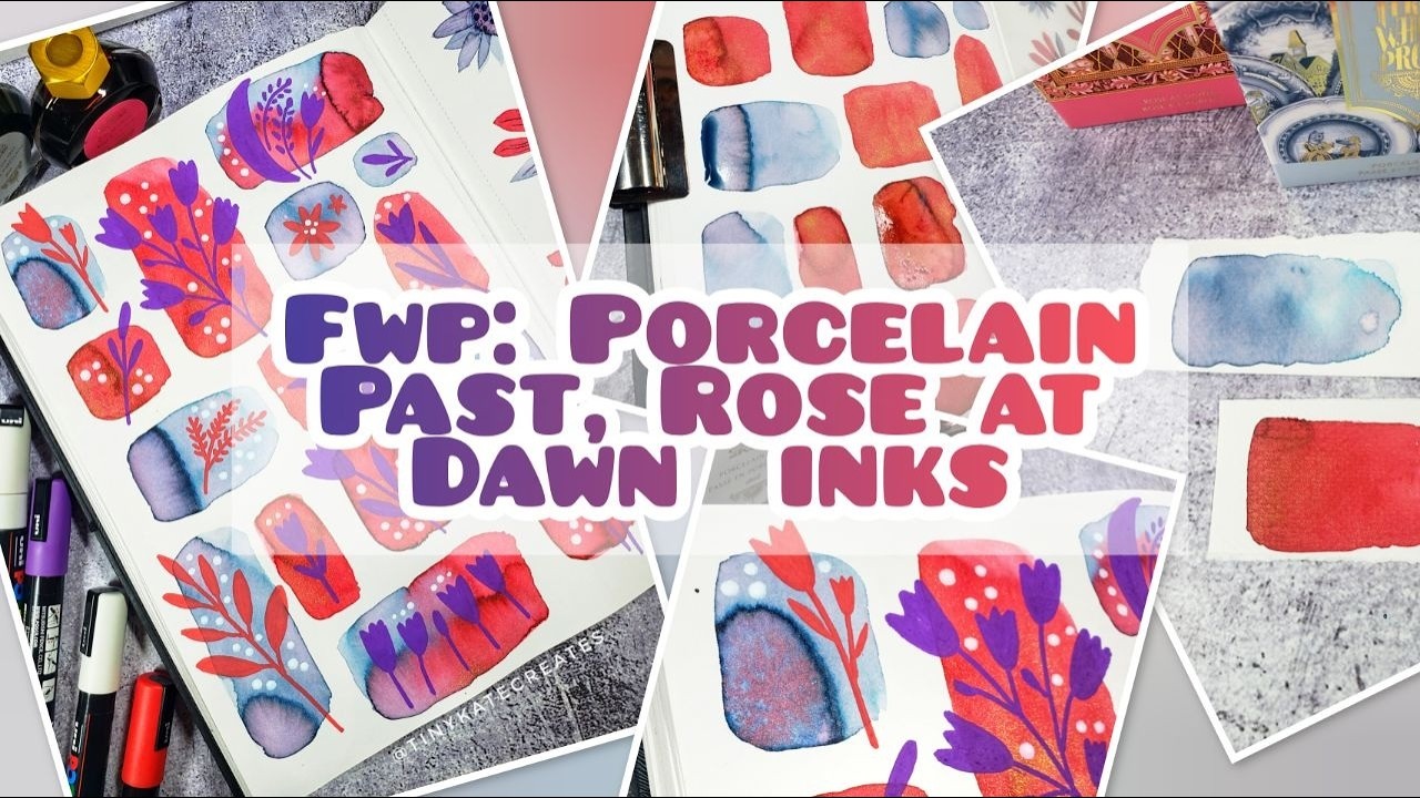 Ferris Wheel Press: Porcelain Past and Rose at Dawn, swatching and painting