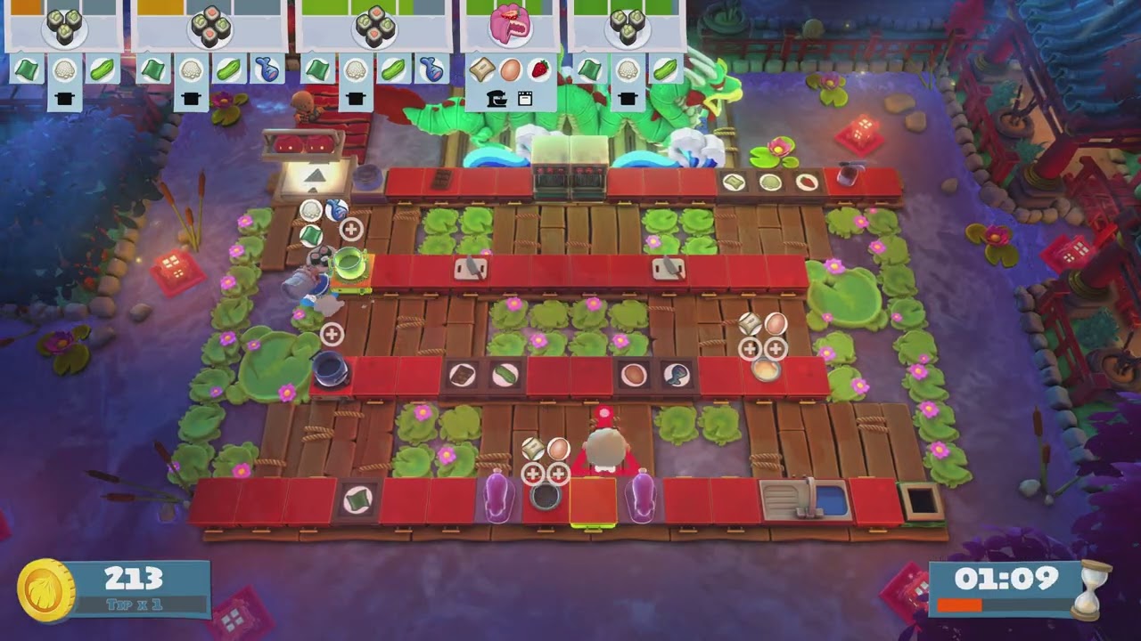 Overcooked! Extra Trimmings - Moon Harvest | Level 1-5