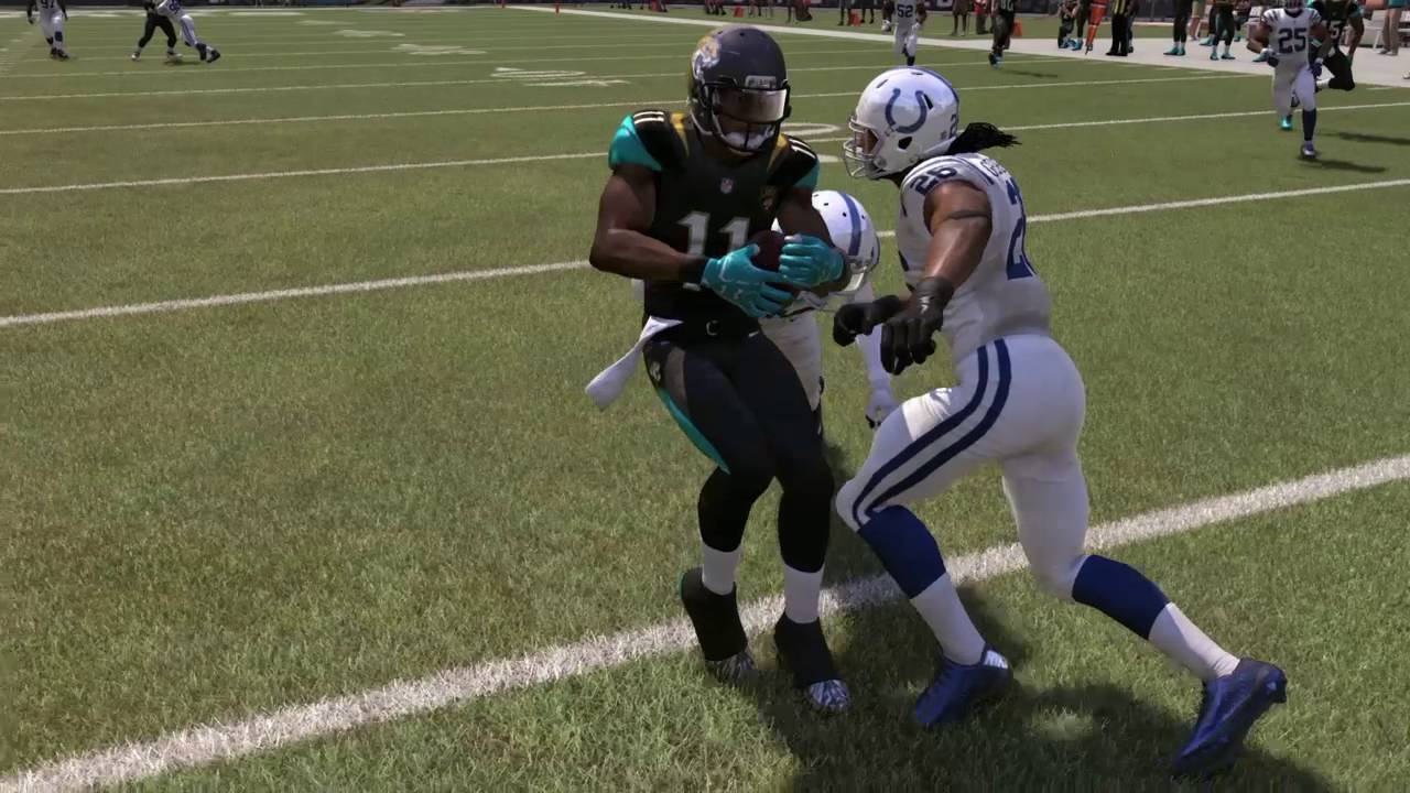 Madden 17 Glitch Press Coverage Release, Great Example Of Ball and Tackle Physics
