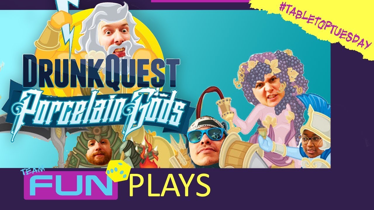 Let's Play Drunkquest Porcelain Gods - Team Fun #TabletopTuesday